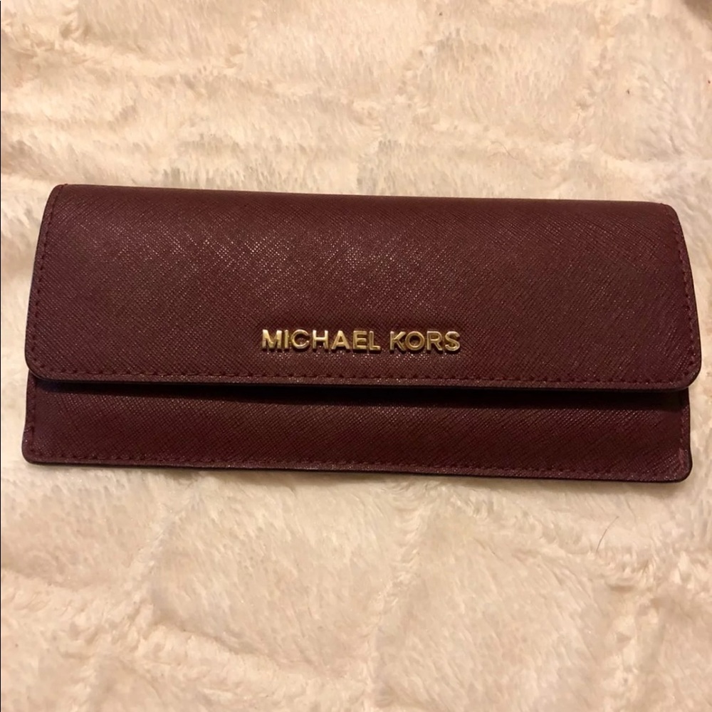 Maroon Michael Kors Wallet